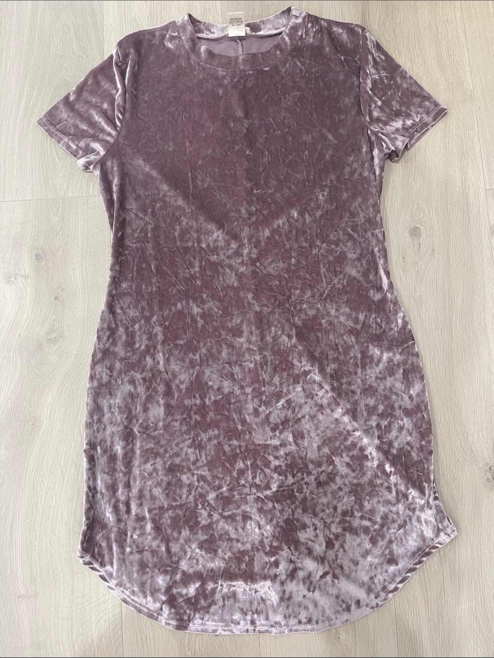 Wet Seal Mauve Crushed Velvet Midi Dress